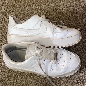 platform AF 1’s (sage lows white)